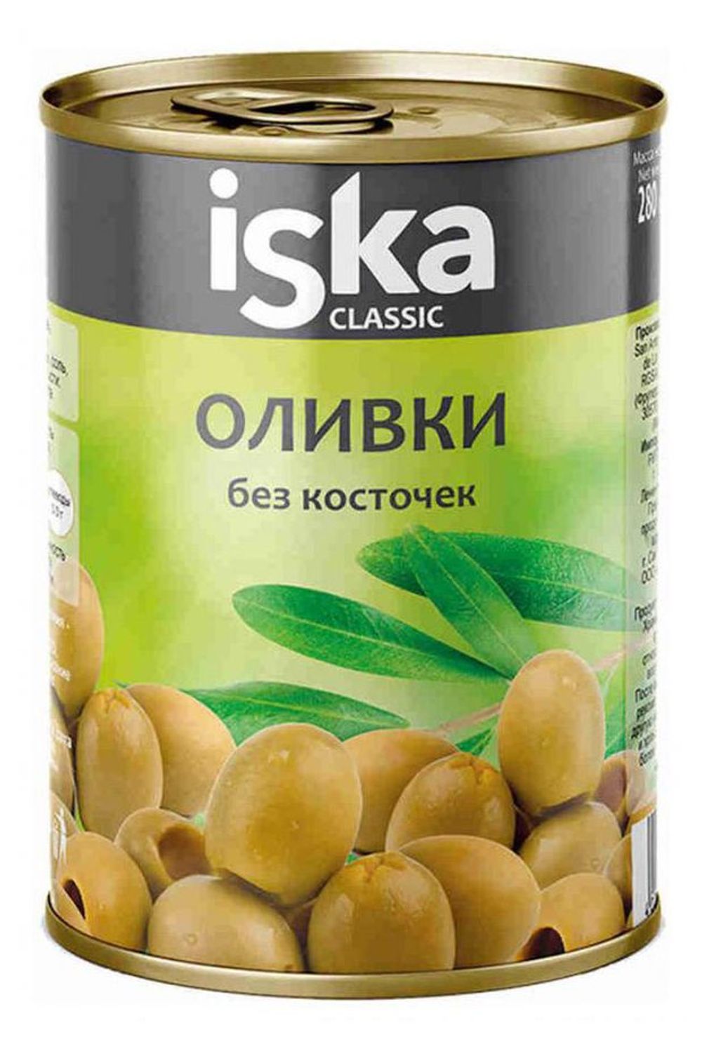 Зеленые оливки "ISKA" б/к 300мл 1/6