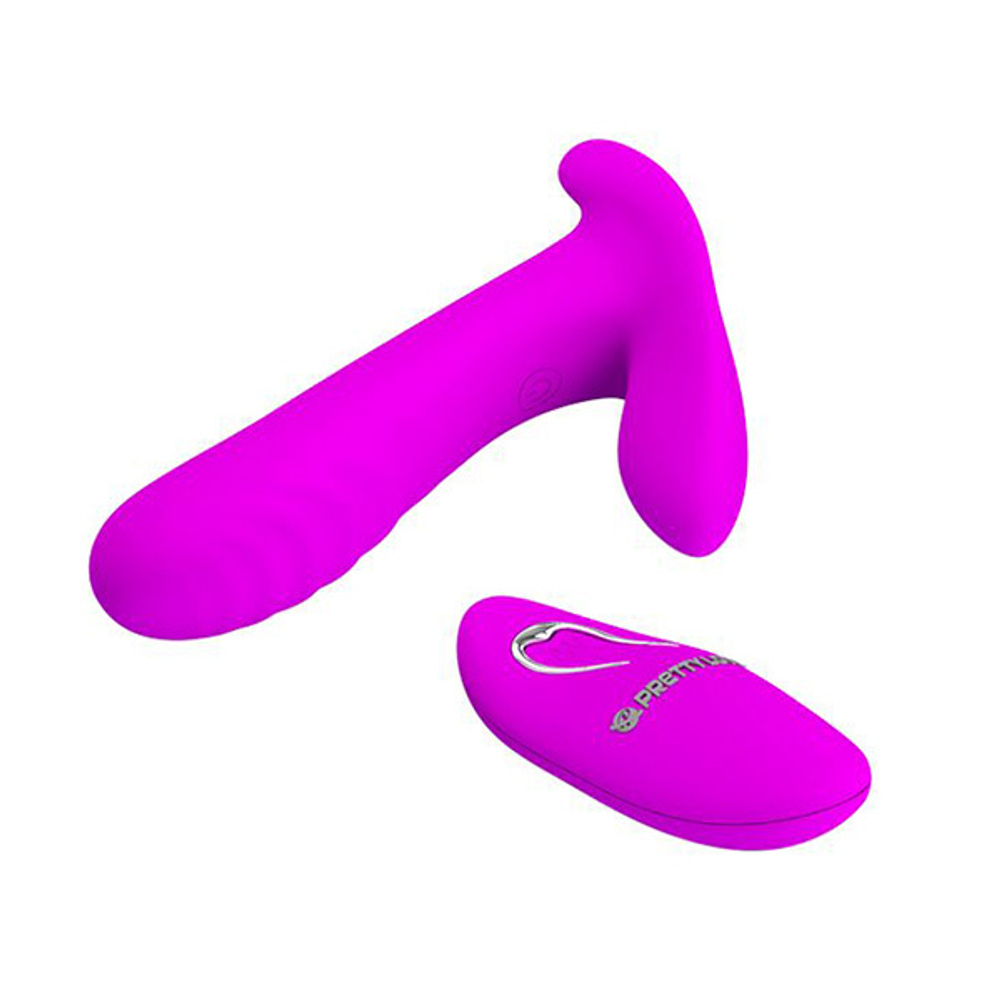 Лиловый мультифункциональный вибратор 10см Pretty Love Remote Control Massager BI-014850W