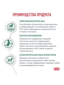 Satiety Weight Management Small Dogs Корм для собак 1,5кг