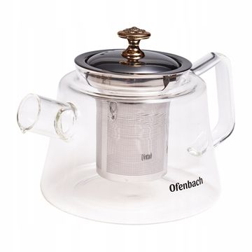 Стеклянный заварочный чайник 1100 мл. Ofenbach NB 100617L с ситечком