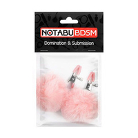 Зажимы для сосков с розовым пушком Bior Toys Notabu NTB-80605