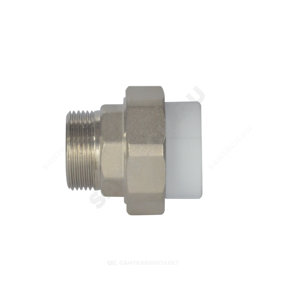Муфта PP-R комбинированная разъемная белая Дн 40х1 1/4" НР усиленная VALFEX 10156032У