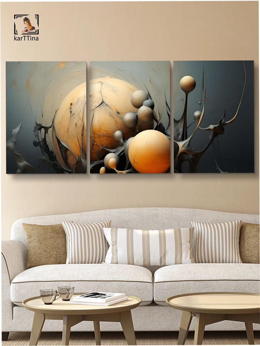 Картина Зов тьмы модульная 50x70см 3шт.