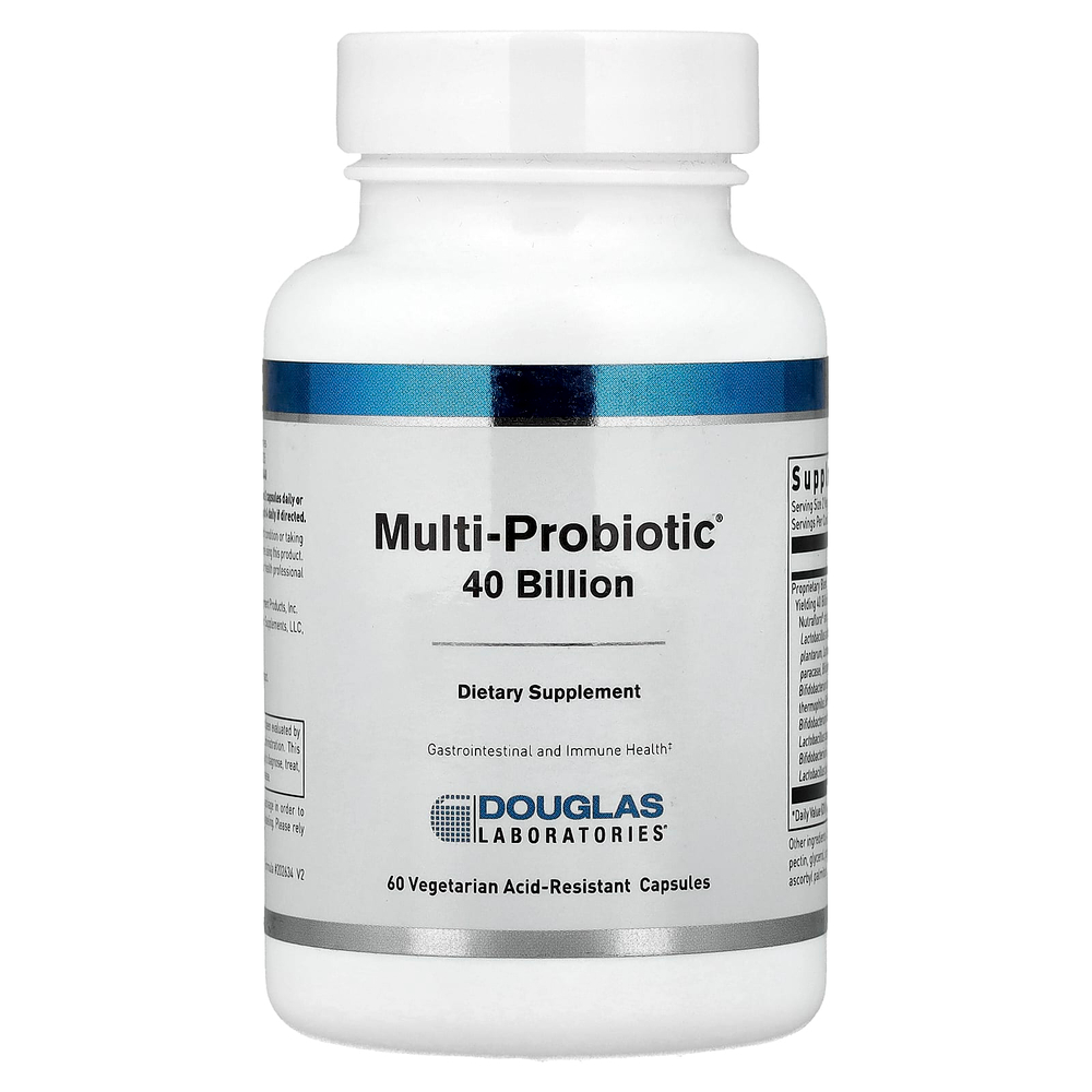 Douglas Laboratories, Multi-Probiotic®, 40 млрд КОЕ, 60 вегетарианских кислотостойких капсул