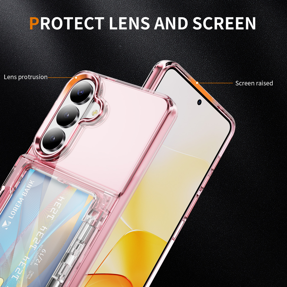 Прозрачный чехол Lumen Case с подставкой 2‑в‑1 и отделением для карт: Samsung Galaxy S26