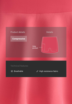Oysho Компрессионная юбка Compressive, линялый красный
