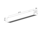 Светильник трековый SLIM, 48В 12W белый 2700-6000К, DL-SLIM-DFWH-12-CCT