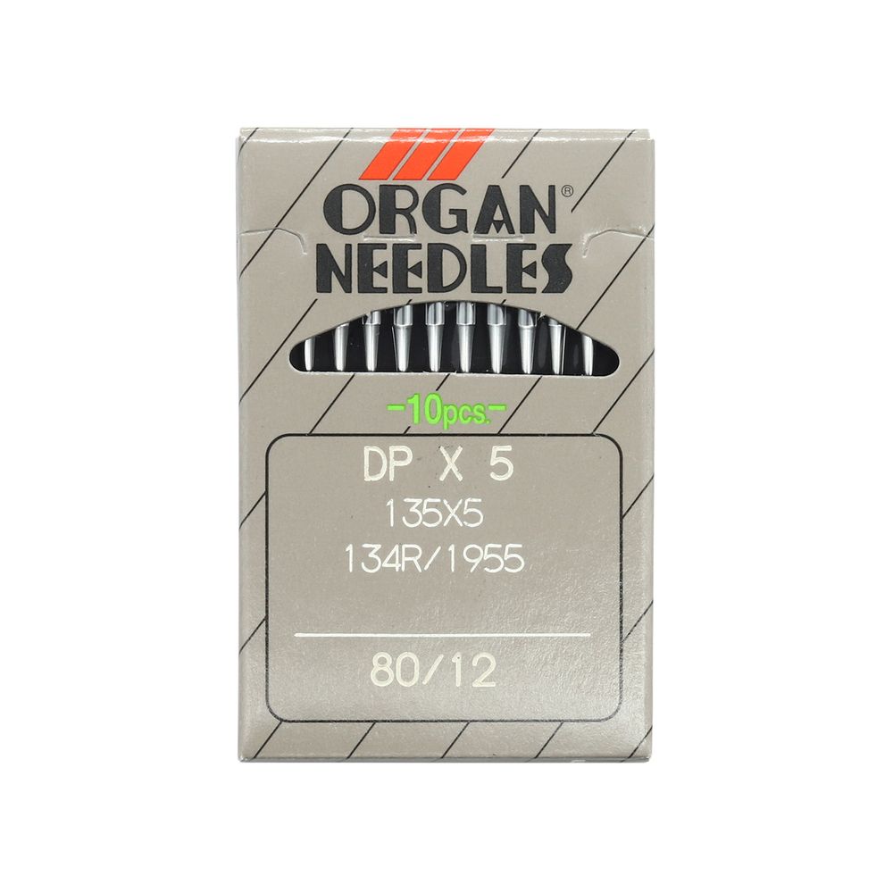 Иглы для промышленных швейных машин DPx5, №80, 10 шт, Organ