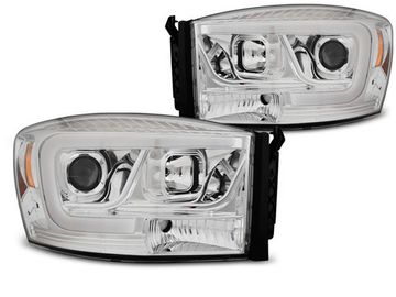 Передние фары TUBE LIGHT CHROME для Dodge Ram 06-08
