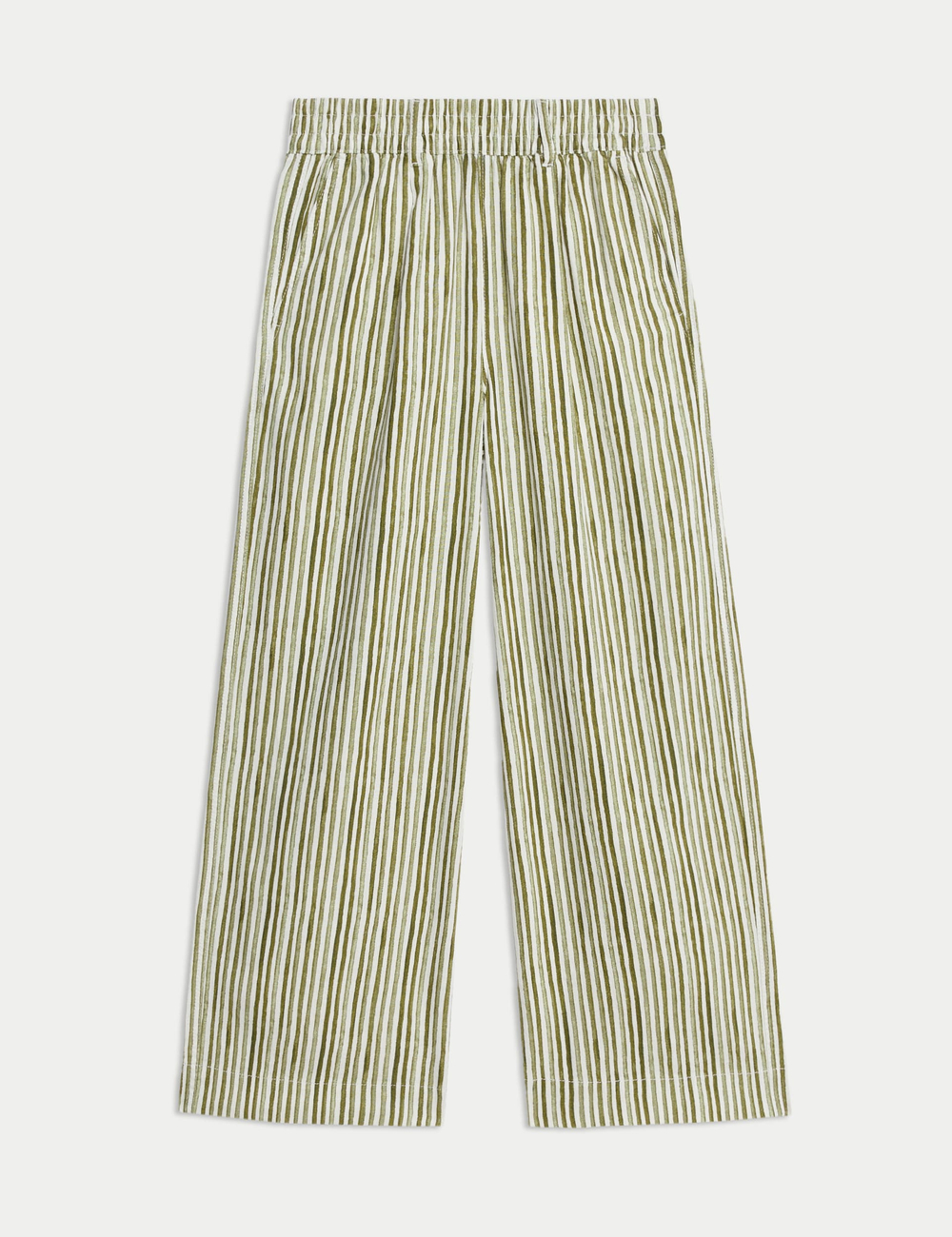 Широкие брюки из смесовой льняной ткани T57009087 - Marks & Spencer