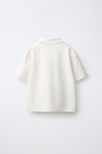 ZARA ОДНОТОННОЕ ПОЛО, ЦВЕТ ЛЬДА