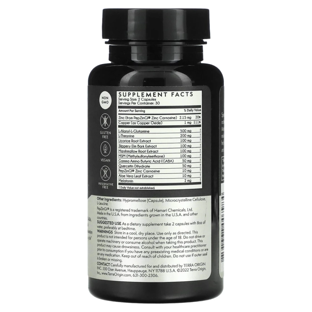 Terra Origin Healthy Gut Reset PM, 60 caps.