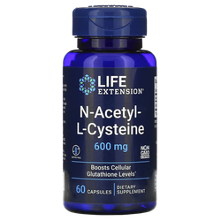 Life Extension N-Acetyl-L-Cysteine NAC 600 мг (N-ацетил-L-цистеин) 60 caps