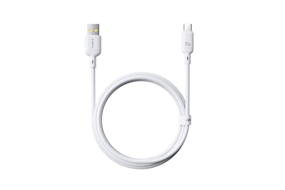Usb Кабель-зарядка TYPE-C Baseus Silky Series 100W 1м P10377703213-00 белый