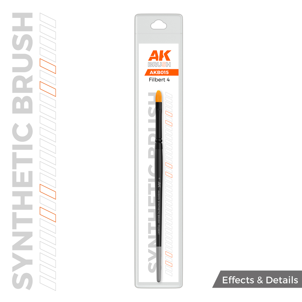 Кисточка AK Interactive Synthetic Brush Filbert 4