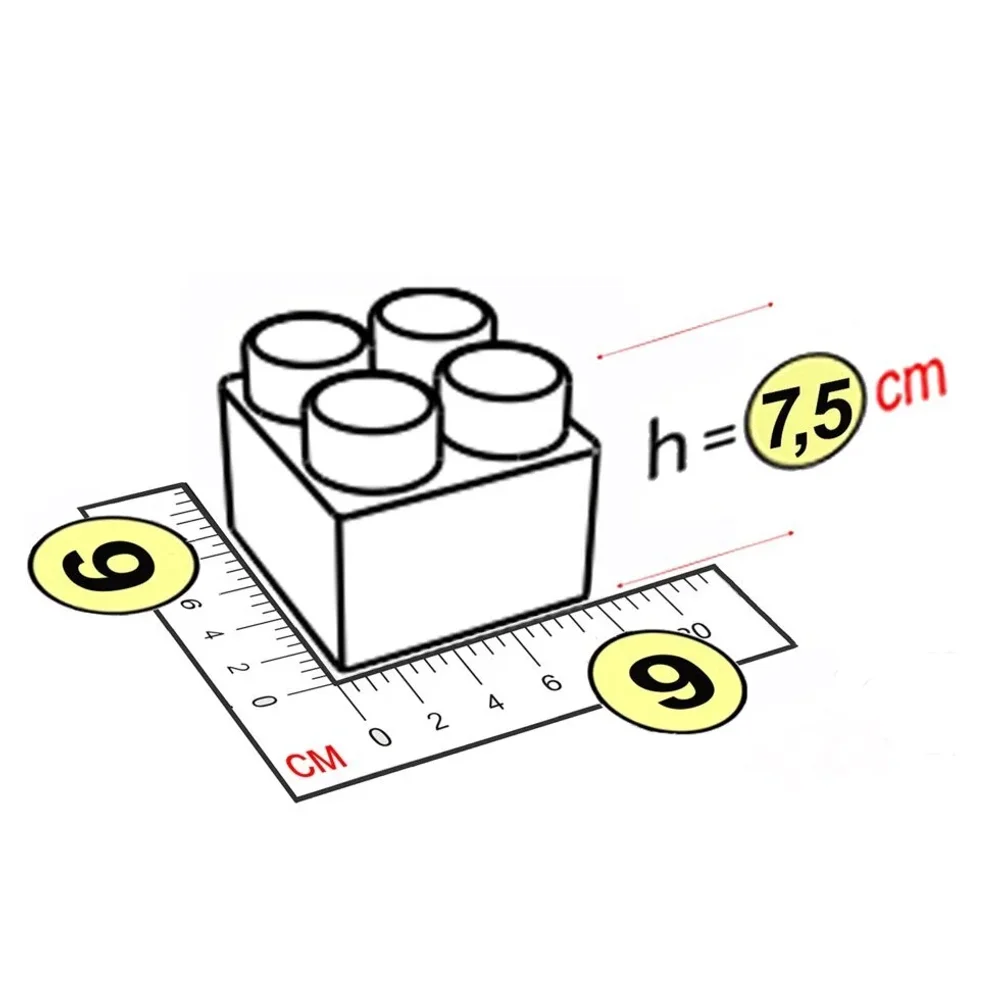 Элемент 9x9x7,5 см для конструктора 7,5"