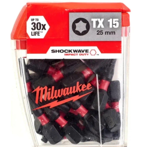 Насадка Milwaukee SHOCKWAVE TX15 25мм (25шт/уп)