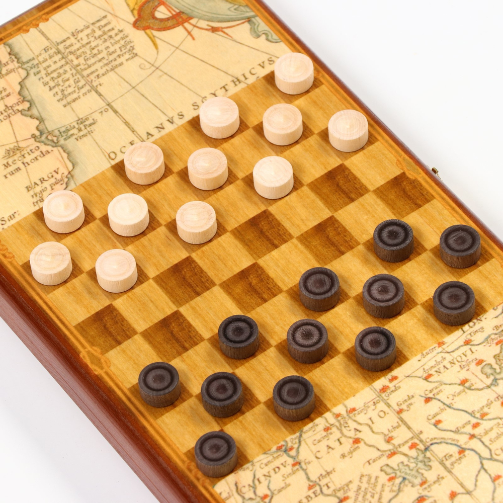 Игра нарды «Морские», деревянный короб, малые 40×40 см. SA-MO-S