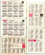 № 122 Набор из 5 переливных (стерео) Календариков . Мультфильмы СССР 1985, 1986, 1987 год.