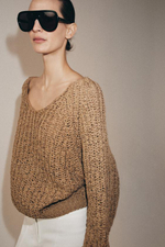 Свитерок из трикотажа с вязаной тесьмой - ZARA