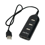 Perfeo USB-HUB 4 Port, (PF-H030 Black) чёрный