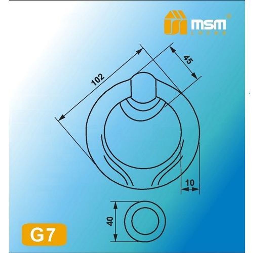 Дверной молоточек MSM G5 AC медь