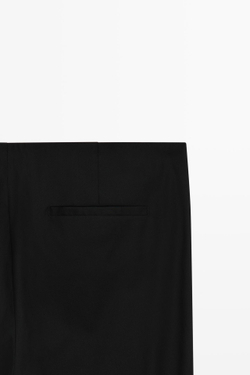 Massimo Dutti Брюки клеш с деталью снизу, черный