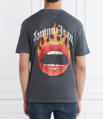 Футболка VINTAGE FIRE LIPS Tommy Jeans - графитовый(DM0DM18280)