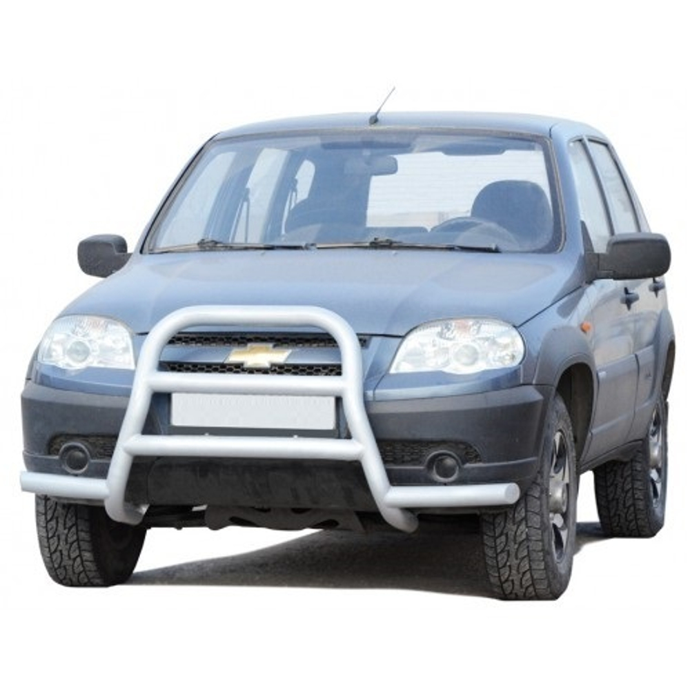 Передок «Высокий с усами» с двумя перемычками, Chevrolet Niva (03.2009 -)/Lada Niva (07.2020 -)