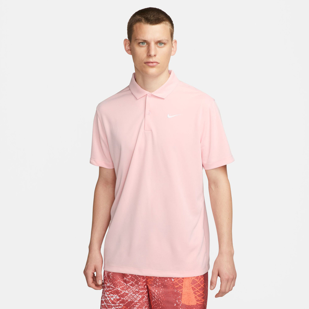 Мужское теннисное поло Nike Dri-Fit Court Solid Polo Men - Pink