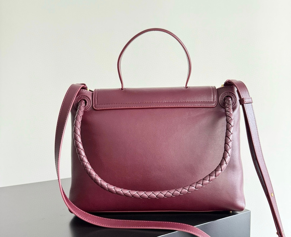 Сумка Bottega Veneta Ciao Ciao — бордовая — фото 3