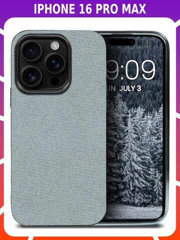 Дизайнерский чехол для IPHONE 16 PRO MAX с мягкой тканевой поверхностью