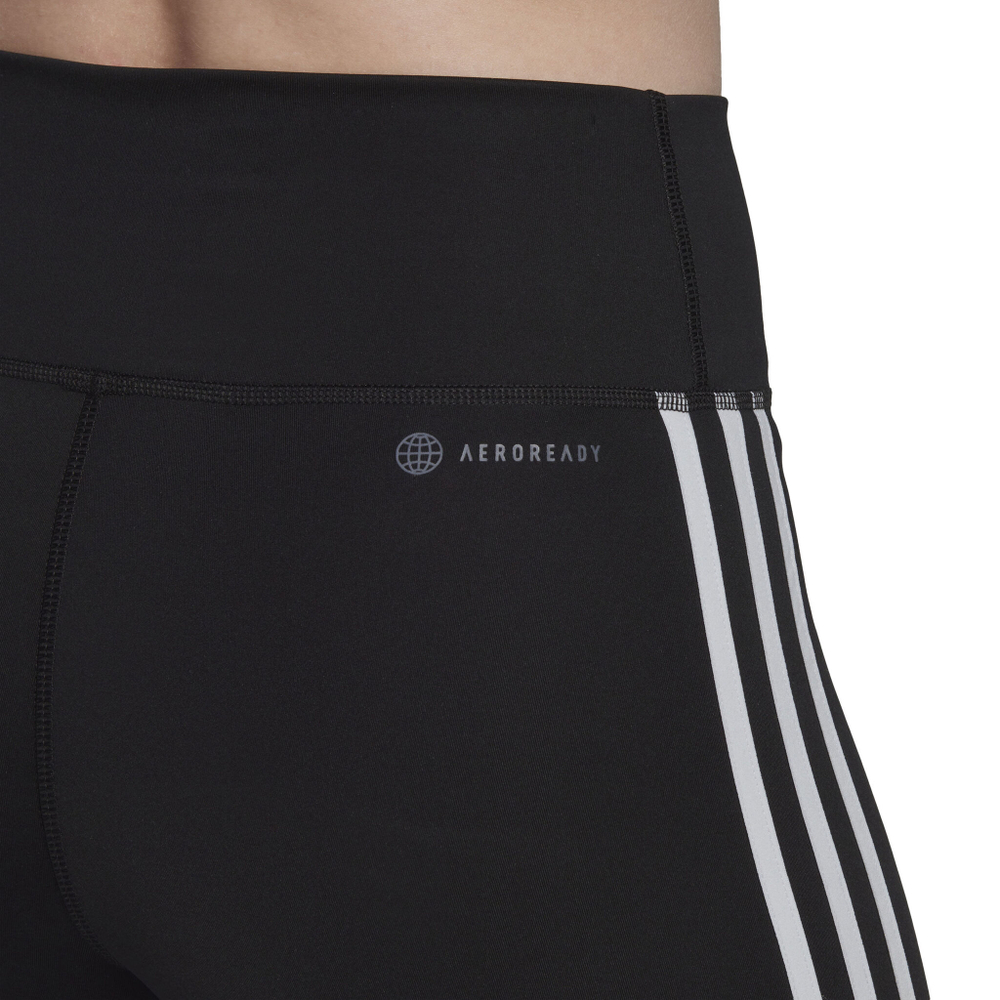 Женские теннисные брюки adidas Essentials Training 3-Stripes High-Waisted Tight Women - Black, White