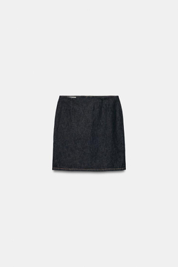 ZARA ДЖИНСОВАЯ ЮБКА TRF, ТЕМНЫЙ ИНДИГО