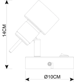 Спот Arte Lamp ALMACH A1906AP-1BK, 1хGU10