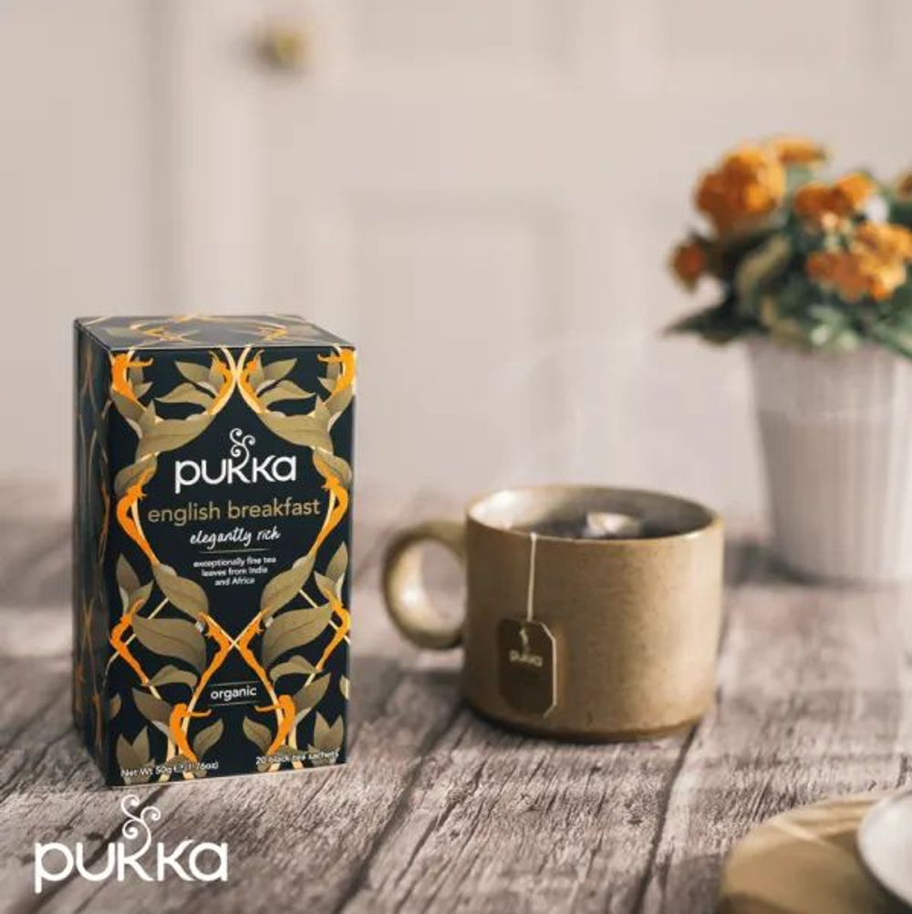 Pukka Чай черный English Breakfast, 20 пакетиков, 50 г (из Финляндии)