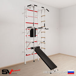 Шведская стенка Sv Sport усиленная 695 (Турник стандарт/Брусья/Стойка/Скамья/Канат/Лестница)