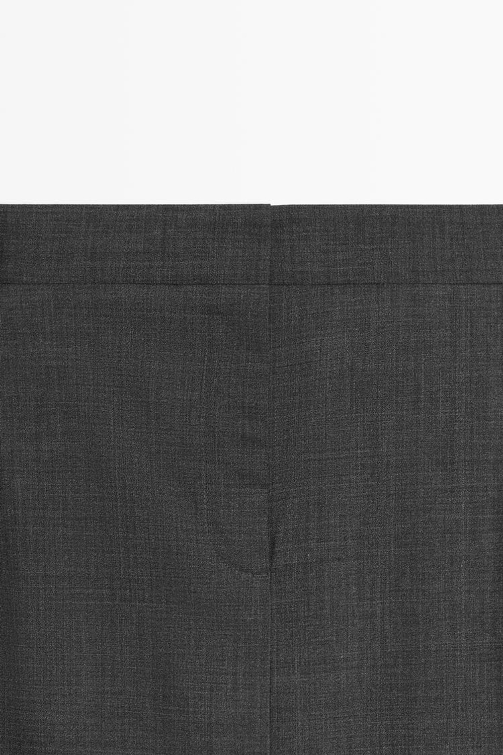 Massimo Dutti Прямая юбка миди из смесовой шерсти, серый