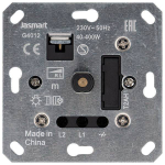 LED Диммер с накладкой 30-400W, 1gang 2way, цвет Алюминий