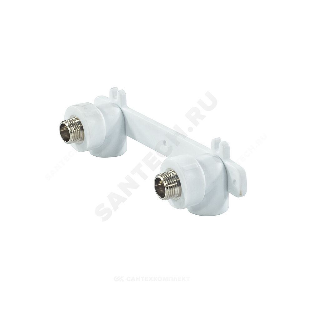 Планка монтажная PP-R белая Дн 20х1/2" НР под смеситель с водорозетками PRO VALFEX 10123020-PRO