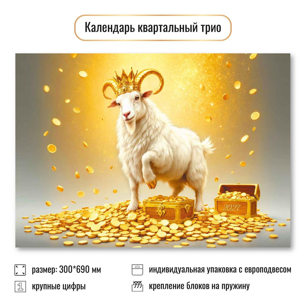 Календарь трио 2027 "Символ года" 10004 (Квадра)