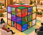Детский игровой лабиринт «Кубик-рубика» 13,7 м² (3,7*3,7*3,7м)