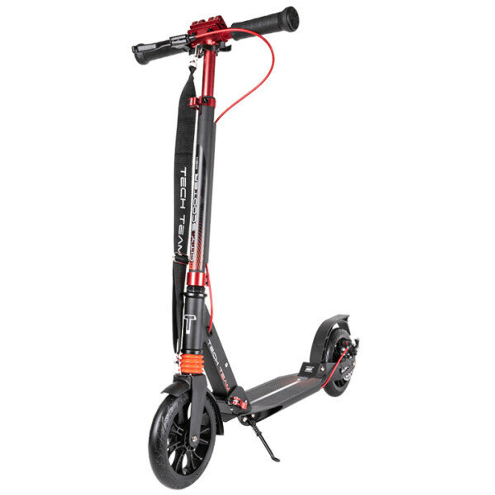 Самокат Tech Team City scooter Disk Brake, черно-красный 2022