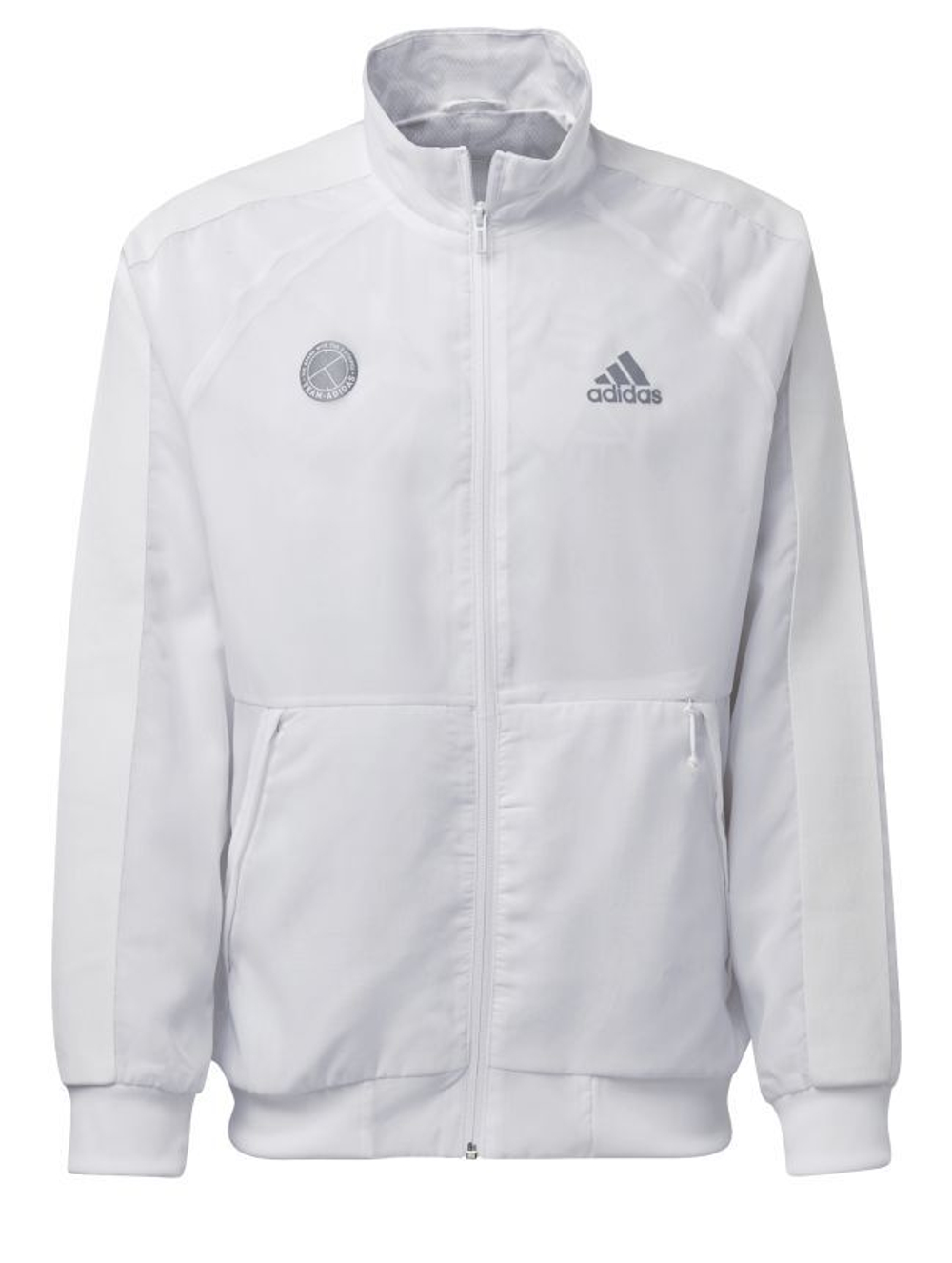 Мужская теннисная кофта Adidas Tennis Uniforia Jacket M - white/reflective silver/dash grey