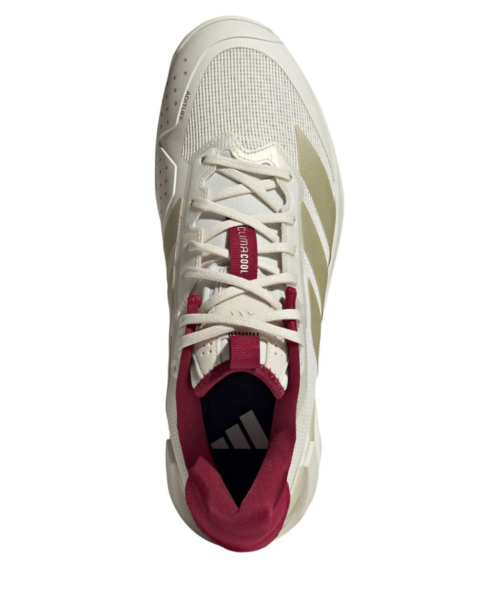 Мужские кроссовки теннисные Adidas Adizero Ubersonic 5 M - chalk white/ice gold metal/legend ink