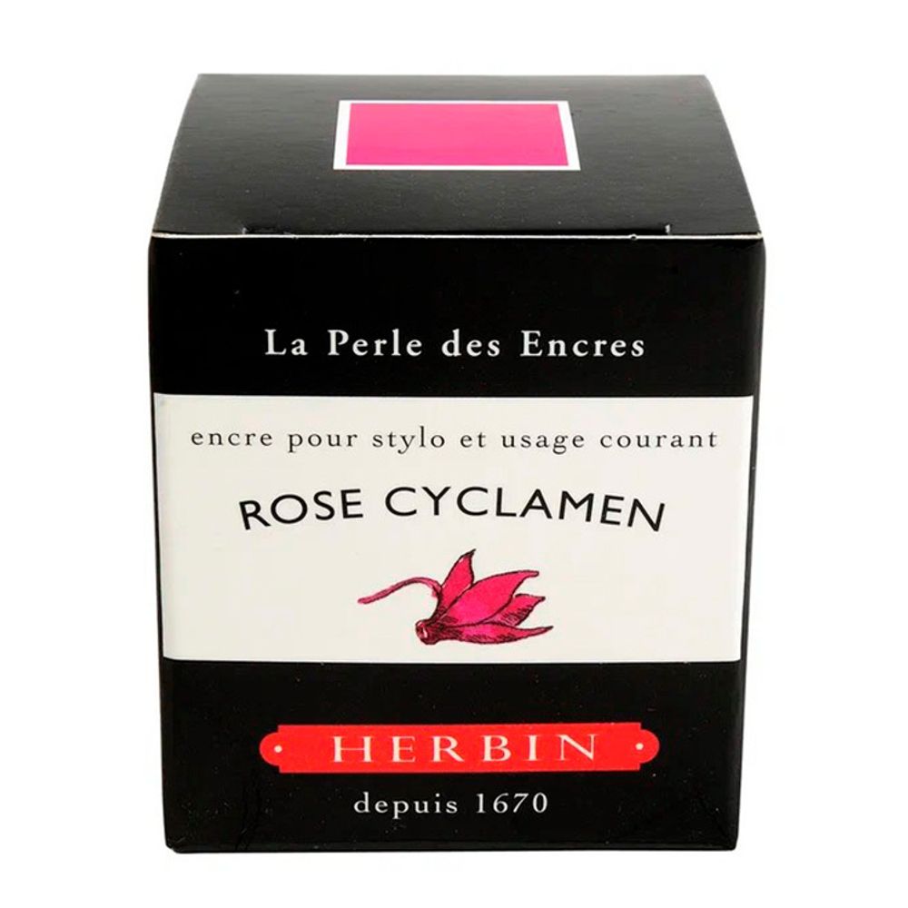 Чернила во флаконе Herbin 30 мл Rose cyclamen Розовый Цикламен (13066T) 2