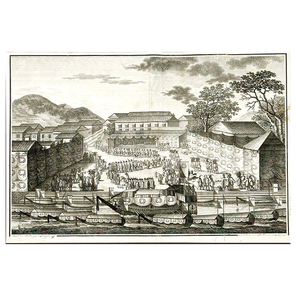 Лангсдорф Г. Г. Прибытие в Нагасаки… Гравюра на меди. Лейпциг, 1812