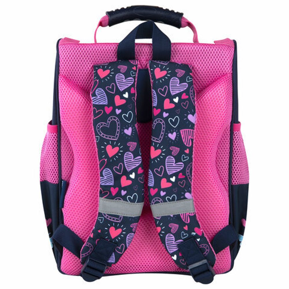 Ранец ПИФАГОР BASIC, 1 отделение, 3 кармана, эргономичная спинка, "Lovely bunny", 35х28х18 см, 271371