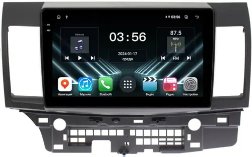 Магнитола для Mitsubishi Lancer X 2007-2016 - FarCar S280 монитор 10.36" IPS на Android 13, CarPlay
