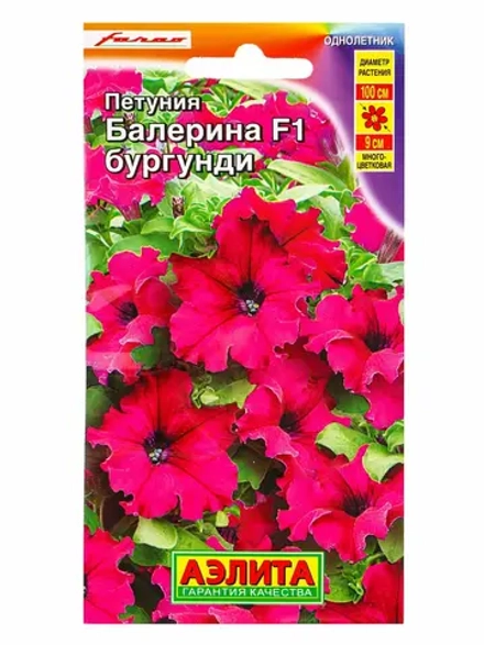 Петуния Балерина бургунди крупноцветковая F1 7 шт (Аэлита)